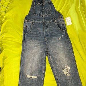 Free people denim overalls new with tag!